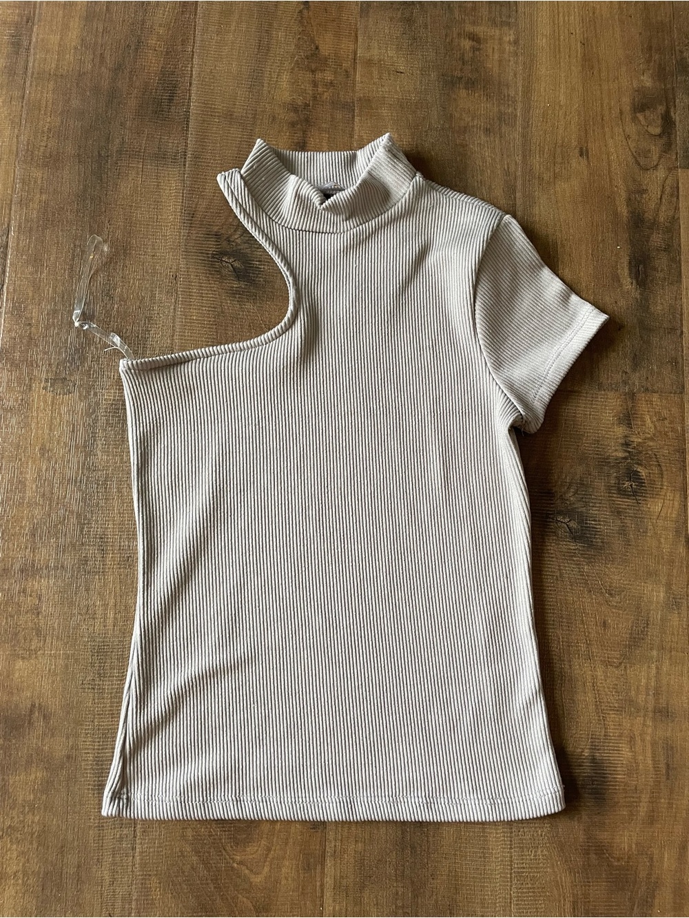 RED by BKE‎ Ribbed One Shoulder Mock Neck Top Small